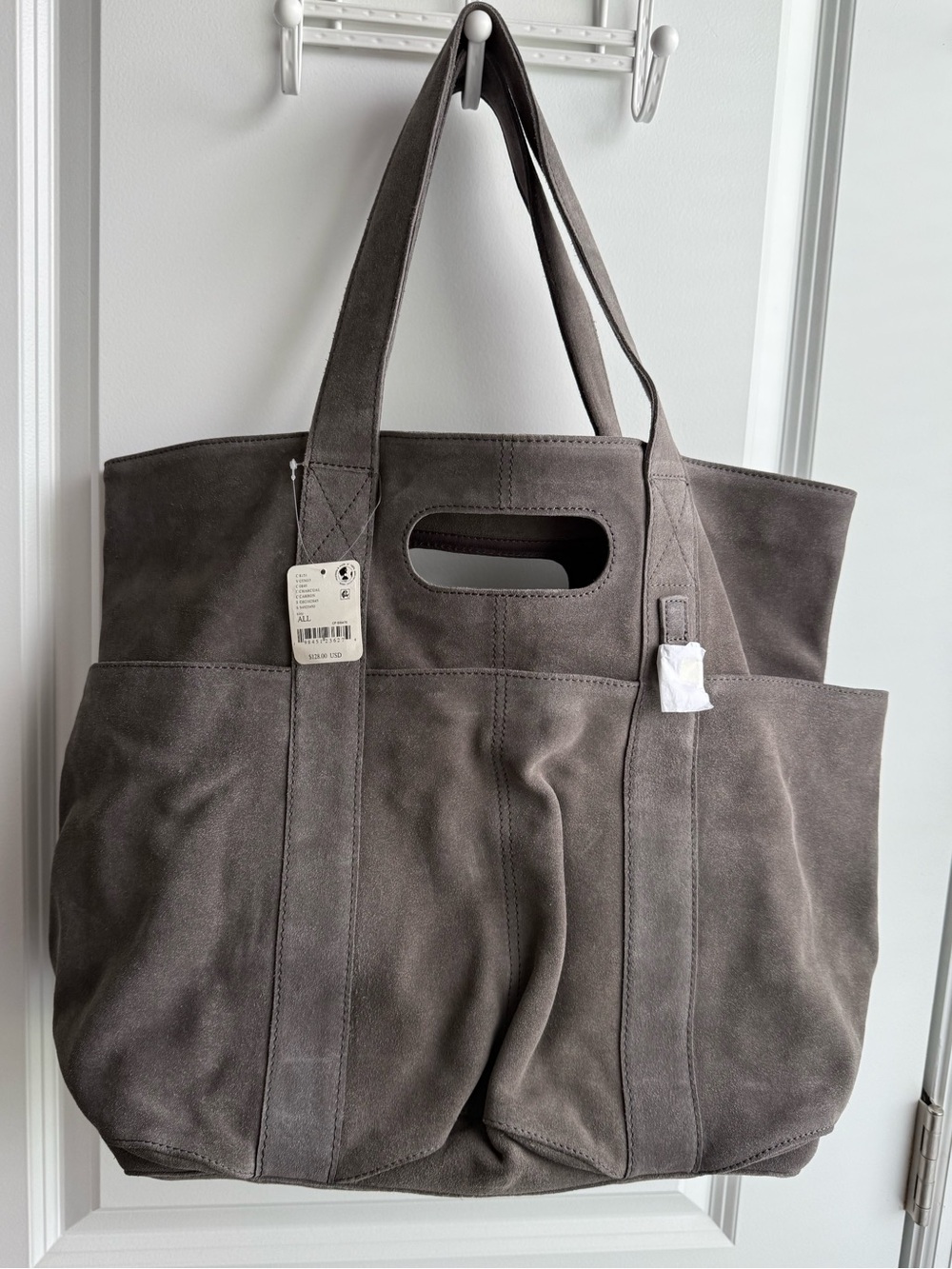 NWT Free People Suede Caravan Tote Bohemian Boho Travel Hippie Casual Office - Picture 2 of 8